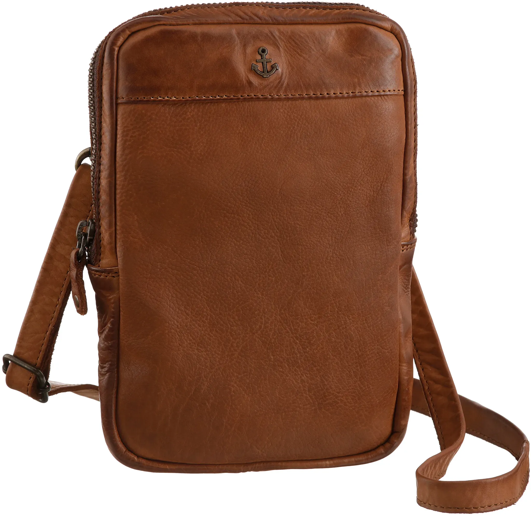 Handytasche »Benita-2«, mit Reißverschluss-Rückfach, Gr. B/H/T: 13 cm x 20 cm x 3 cm, charming cognac, , 32028036-0