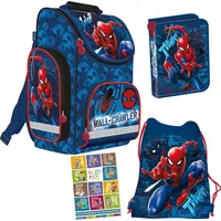 Goldkids Schulranzen Set Spiderman Marvel Ranzen Federmappe Turnbeutel Aufgabenheft