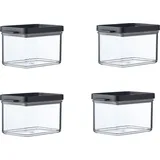 Mepal 4-tlg Vorratsdosen Spar-Set Omnia 700 ml Nordic Black Vorratsdose Frischhaltedose - ideal für die Aufbewahrung von trockenen Lebensmitteln