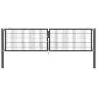 GAH Alberts Doppeltor Flexo Plus 400 cm x 100 cm Pfosten 100 cm x 100 cm Anthrazit
