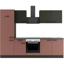 OPTIFIT Küchenzeile Madrid420 270 cm Rostrot/Anthrazit
