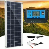 300 w 12 v Solarpanel mit 60 a Solarladeregler-Ladegerät-Set, ideal für Wohnmobil-, Yacht-, Außen- und Gartenbeleuchtung. - Ulisem