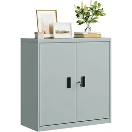 Woltu Aktenschrank 90 x 92,5 x 40 cm grau