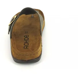 ROHDE Damen Zehentrenner Pantolette Leder Rodigo-D 5860, Größe:38 EU, Farbe:Grün