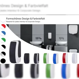 Blanc HYGIENIC Spender für Toilettensitzreinigung MANUELL bis zu 1.000 Anwendungen je 1-Liter, blitzschneller Kartuschenwechsel, Blanc Cosmos