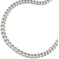 Schmuck Krone Panzerkette Panzerkette flach, Silber 925, 50 cm, Silber 925 silberfarben