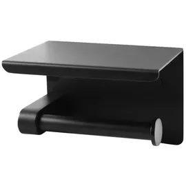 CORNAT WC-Papierhalter mit Ablage schwarz