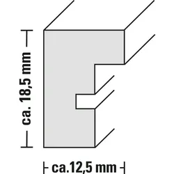 Hama Waves Graubraun Einzelbilderrahmen