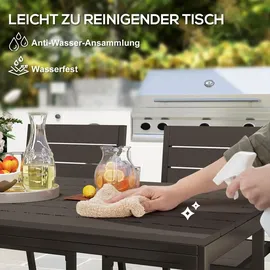 Outsunny Sitzgruppe 7-tlg. Dunkelbraun