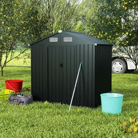 Costway Gartenhaus 1,82 x 1,29 m Dunkelgrau
