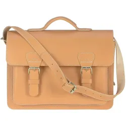 Ruitertassen Aktentasche Leder 2 Fächer (A4 Format) Lehrertasche 38cm Schultasche Businesstasche natur braun 2140-10
