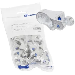 20x Gripple T-Clip, Anfangs- & Endpfahlbefestigung, Zaunspanner, Sparpack