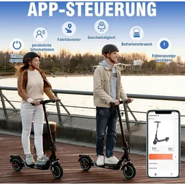 RCB EV85F Elektroroller, E-Scooter mit Straßenzulassung (ABE), 8,5 Zoll,400W Motor,MAX 20km/H,Dreistufige Getriebestellung,Faltbarer e Roller, APP-Steuerung, Max Belastung 120 kg,Doppelstoßdämpfer