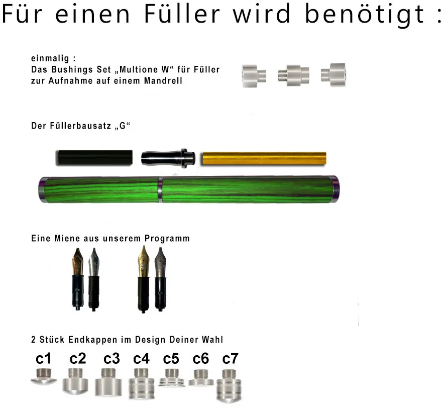 MultiONE Bausatz (g) Füllfederhalter / Füller