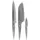 Chroma Type 301 Design by F.A. Porsche 3 Messer Set P5 HM, P2 HM und P9 HM