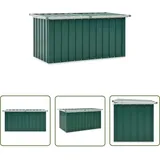 The Living Store - Gartenbox Grün 129x67x65 cm - Gartenbox - Stahltür - Gartenschuppen - Auflagenbox - Gartenaufbewahrung
