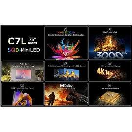 TCL 75C7L 75" 4K QLED LED Smart TV