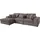 OTTO home RAUM.ID Ecksofa Florid L-Form", 280x75x162 cm Struktur Ottomane links grau/taupe