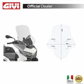 GIVI Windschutzscheibe für Motorrad Bmw C 400 Gt 19-24 Clear