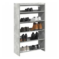 VidaXL Schuhregal Betongrau 60x25x100 cm Holzwerkstoff