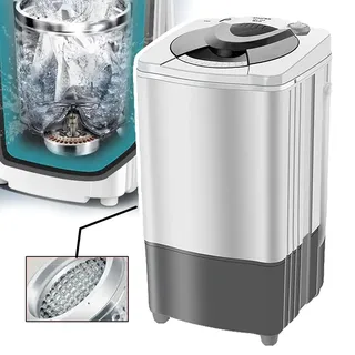 WhAeoy Tragbarer Wäschetrockner, Schleudermaschine, Innenzylinder Aus Edelstahl + Blaues Licht + Energieeinsparung + Bequeme Bedienung, Für Camping-Wohnungskleidung,A