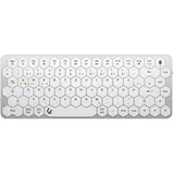 KeySonic KSK-5020BT-S Mini-Tastatur, silber/weiß, Bluetooth, DE (61010)