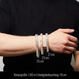 Unique Königskettenglieder-Armband silberfarben KA0070-F Größe 19 cm