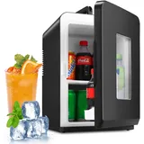 Wolketon Mini Kühlschrank, Zum Kühlen Und Heizen, 15l Kühlbox, 230v Ac Für Steckdose Und 12v Dc Für Auto Minibar, Bierkühlschrank Getränkekühlschrank