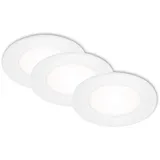 Briloner Di-Ka LED Einbauleuchte Flat-In 3er Set weiß Ø 8,6 cm 3W, neutralweiß