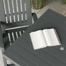 vidaXL Gartentisch 80 x 75 x 72 cm anthrazit