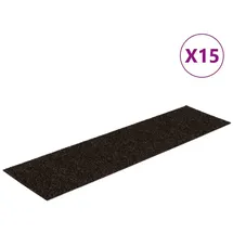 vidaXL Stufenmatten Selbstklebend Rechteckig 15 Stk. 76x20 Dunkelbraun