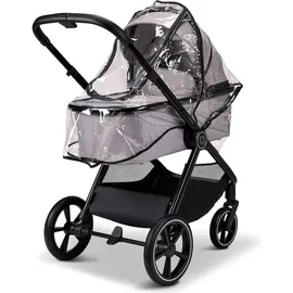Babywelt Moon Aura Set mit Cosmo 2.0 3in1 Kinderwagenset, Farbe/Dessin:Stone/Melange
