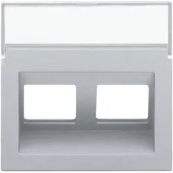 Niko Züblin 121-65400 Abdeckung Daten 2x RJ schräger Ausgang, sterling coated 12165400