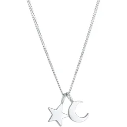 Elli Elli Halskette Basic Stern Halbmond Astro 925 Sterling Silber Ketten   Damen 