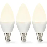 Nedis 3x Led Kerzenlampe E14 4,9 W, 470 lm, 2700 K