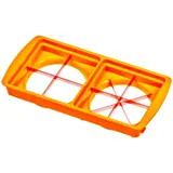 Genius Neu Ersatzteile Nicer Dicer Plus: Grund-Deckel - Hobeleinsatz - Messereinsätze - Sparschäler - Behälter - Deckel (Vierteln und Achteln, Orange)