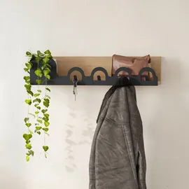 Livetastic Wandgarderobe Liora Eiche dunkel