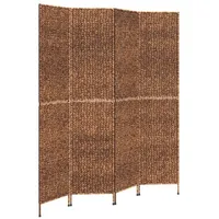 VidaXL Paravent 4-tlg. Braun 163x180 cm Wasserhyazinthe