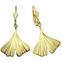 VIVANCE Paar Ohrhänger »333/- Gelbgold Ginkgo 3,5cm«, 85965660-0 gelb