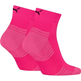 Puma Sport Cushioned Quarter Socken 2 Paar Rosa 39-42