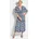 Sommerkleid Blau/Weiß Geblümt 52