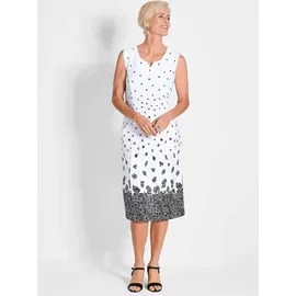 GOLDNER Etuikleid Midi Blumenprint Schwarz/Weiß 22
