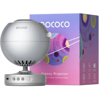 POCOCO Sternenhimmel Projektor, Galaxie Stern Projektor, Heim Planetarium für Kinder und Erwachsene; in Schlafzimmern, Innenräumen; als Dekoration, Einschlafhilfe und Entspannung - mit 2 Discs