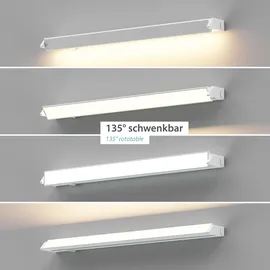 ledscom.de LED Unterbauleuchte LIWO, schwenkbar, 58cm, 9,9 W, 979lm, warmweiß ohne Netzkabel