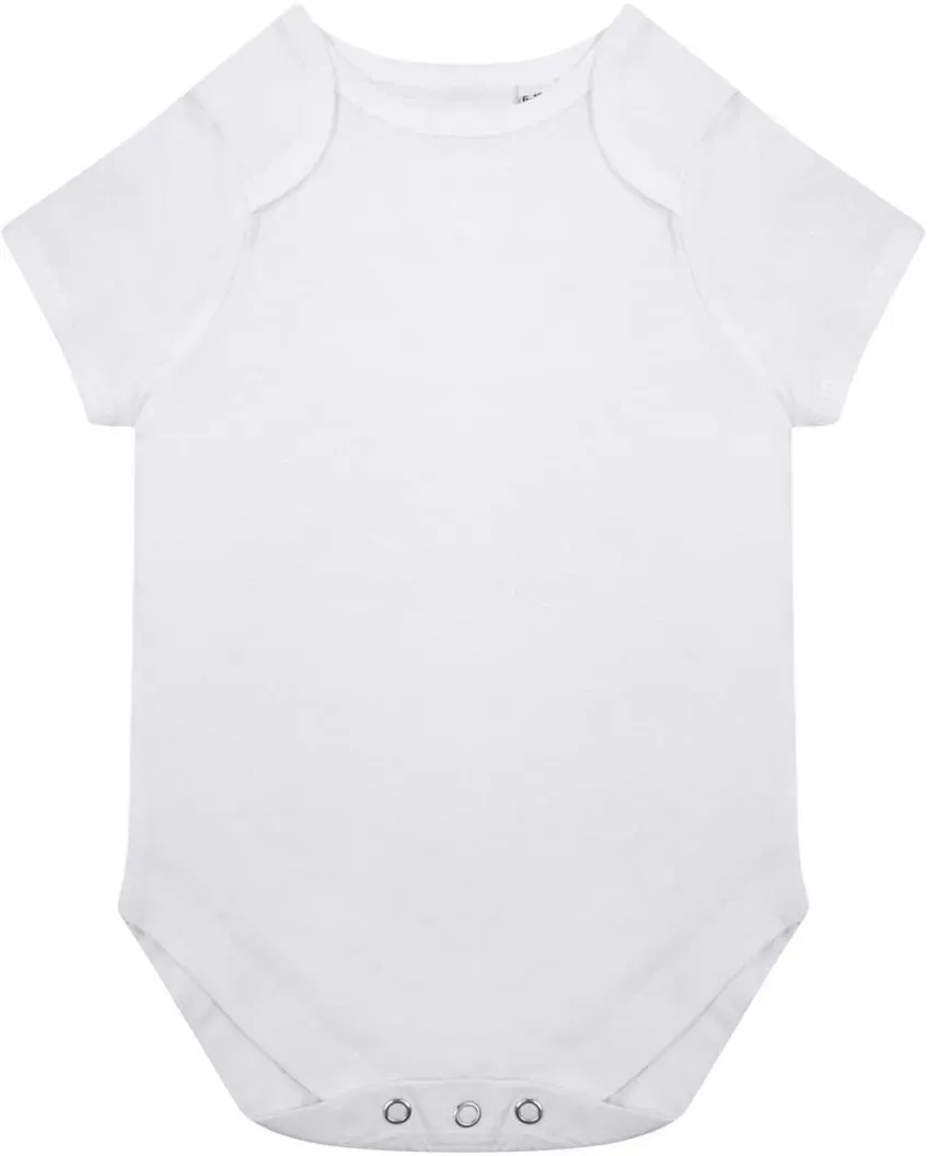 Larkwood Kinder Body mit kurzen Ärmeln aus Bio-Baumwolle Baby-Body LW655 white 3/6 Monate