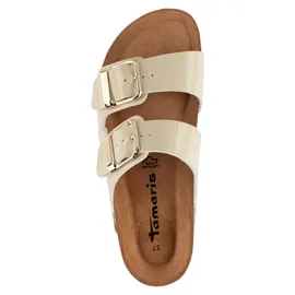 TAMARIS Damen Pantolette flach, beige, 39 EU
