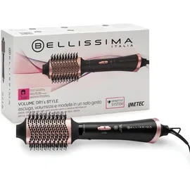 Bellissima Warmluftbürste Volume Dry&Style, Trocknet, formt und verleiht Volumen vom Ansatz bis zu den Spitzen, Ionisator und Keramik für geschütztes Haar, 1000 W, Gut für mittel-langes Haar