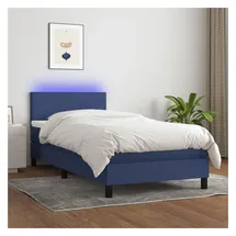 vidaXL Boxspringbett 100 x 200 cm Blau