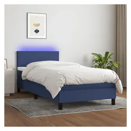 vidaXL Boxspringbett 100 x 200 cm Blau