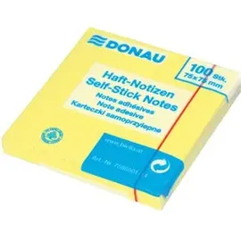 Donau Elektronik DONAU Haftnotizen Eco, 7586001-11, gelb, 75 x 75mm, selbstklebend, 100 Blatt